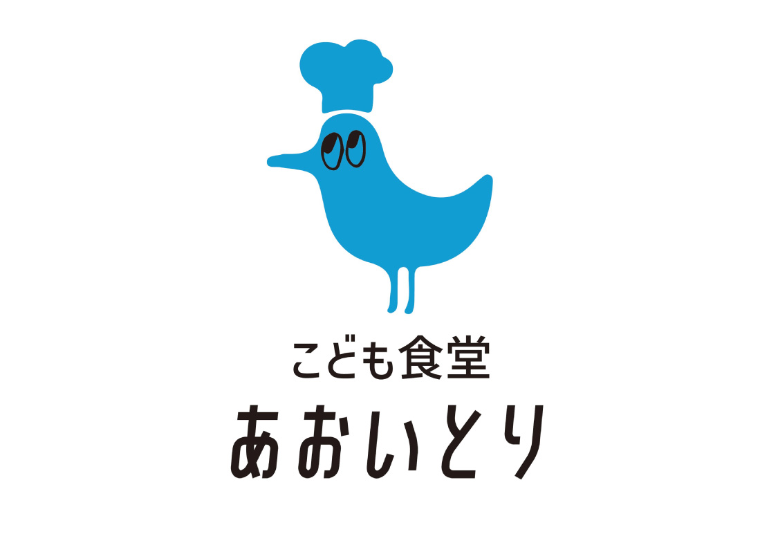 こども食堂　あおいとり　ロゴ